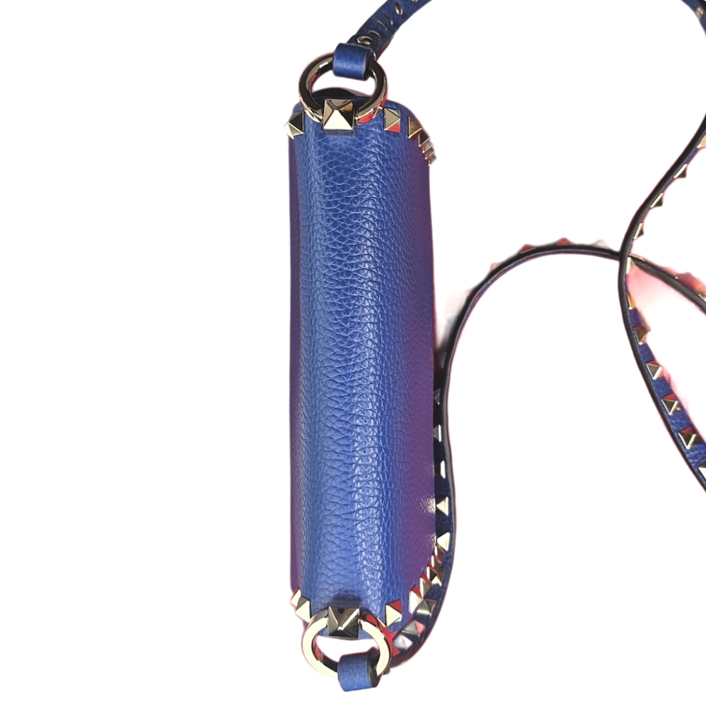 Valentino Garavani Blue Leather Rockstud Crossbody Bag - Picture 5 of 11